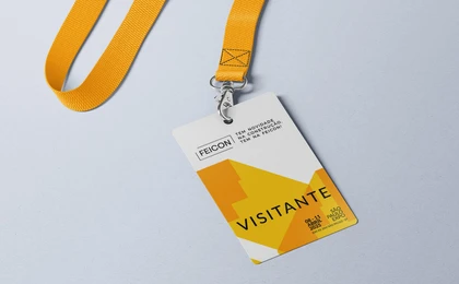 Credencial de visitante da Feicon 2025
