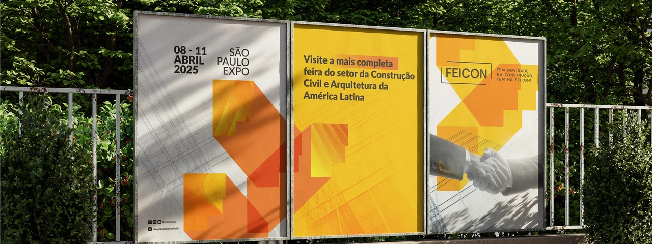 Mídia externa da campanha Feicon 2025