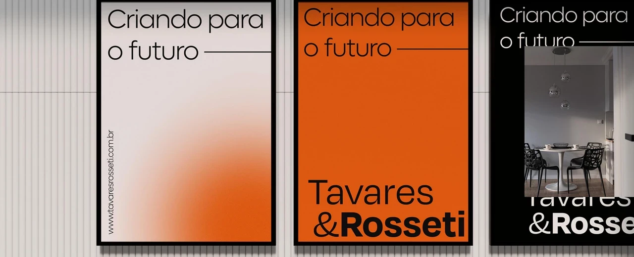 Campanha de mídia externa com o novo conceito "Criando para o futuro" da Tavares & Rosseti