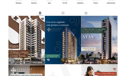 Perfil no Instagram @tavaresrosseti com a nova identidade visual aplicada