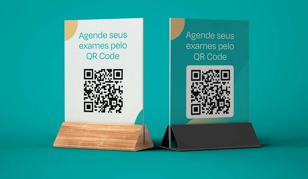 Material impresso com QR Code da ZDI Diagnósticos