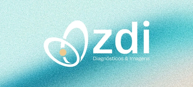 Logotipo ZDI Diagnósticos aplicado em ambiente físico
